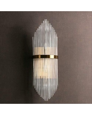 Aplique DOLHAN, metal dorado, cristal