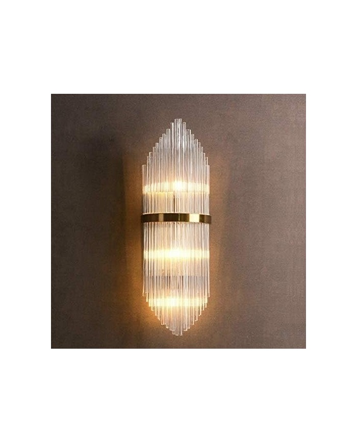 Aplique DOLHAN, metal dorado, cristal