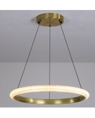 Lámpara BERKA 60, colgante, aluminio, dorada, acrílico, led