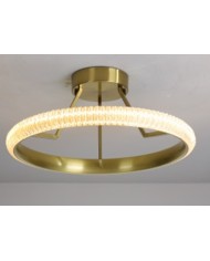 Lámpara BERKA TRE60, de techo, aluminio, dorada, acrílico, led