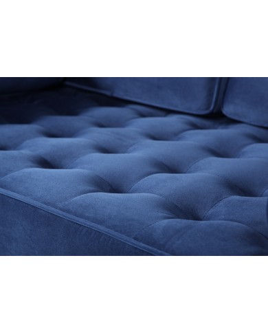 Sofá ARLES, 2 plazas, tejido velvet azul
