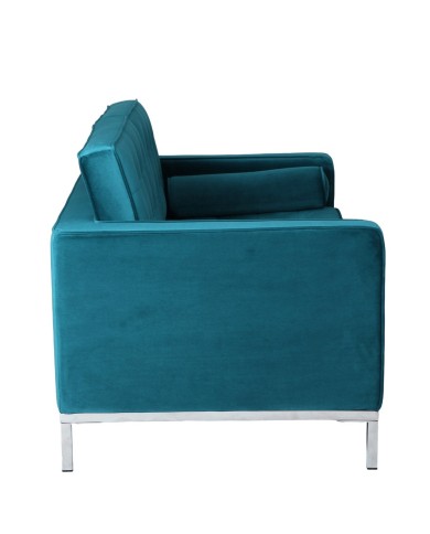 Sofá ARLES, 2 plazas, tejido velvet turquesa