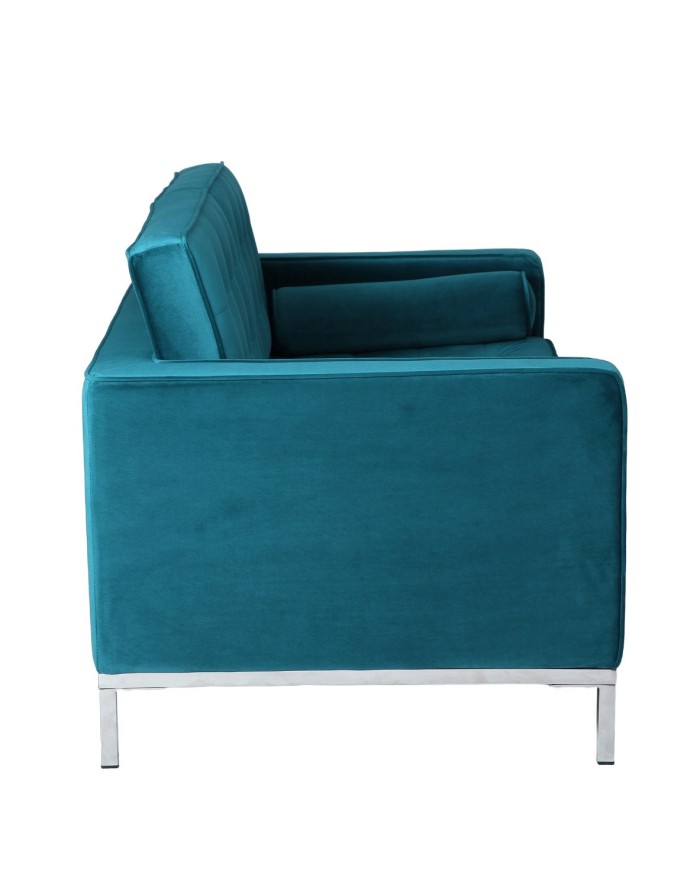 Sofá ARLES, 2 plazas, tejido velvet turquesa