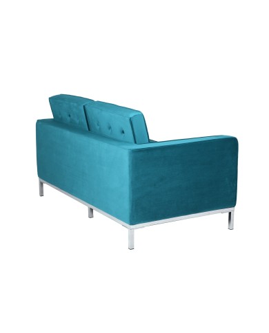Sofá ARLES, 2 plazas, tejido velvet turquesa