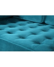 Sofá ARLES, 2 plazas, tejido velvet turquesa