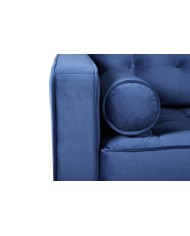 Sofá ARLES, 3 plazas, tejido velvet azul