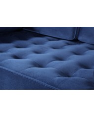 Sofá ARLES, 3 plazas, tejido velvet azul