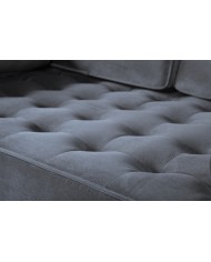 Sofá ARLES, 3 plazas, tejido velvet gris