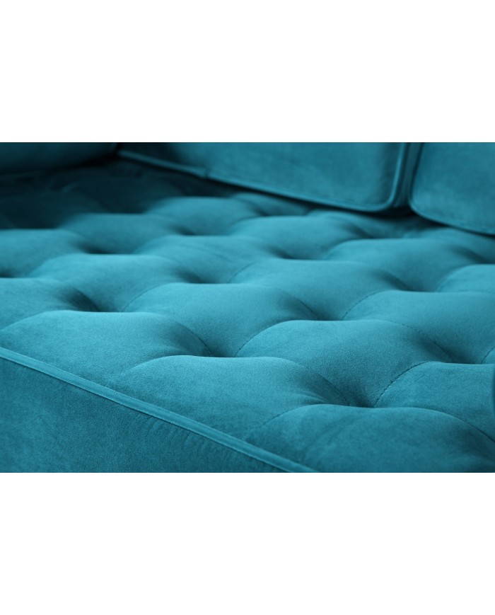Sofá ARLES, 3 plazas, tejido velvet turquesa