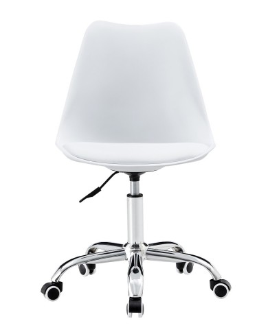 Silla TORRE GBL, giratoria, blanca, cojín blanco