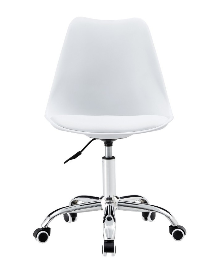 Silla TORRE GBL, giratoria, blanca, cojín blanco