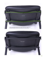 Silla NIZA NEW, chasis epoxi negro, similpiel naples negra