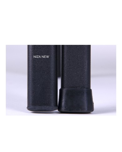 Silla NIZA NEW, chasis epoxi negro, similpiel naples negra