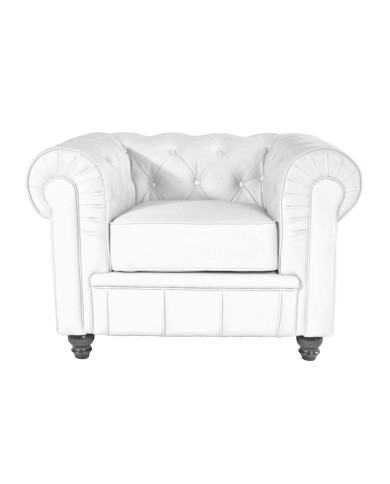 Sillón CHESTER NEW, similpiel blanca