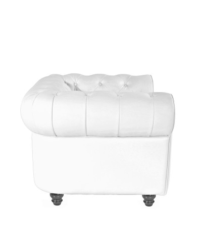Sillón CHESTER NEW, similpiel blanca