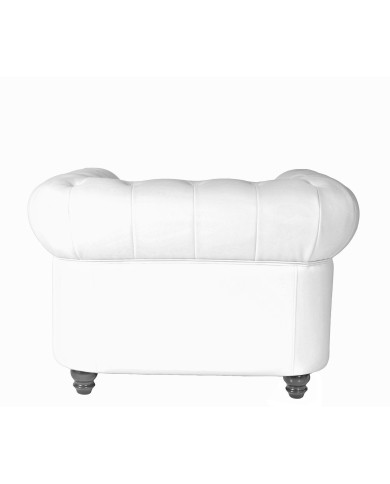 Sillón CHESTER NEW, similpiel blanca