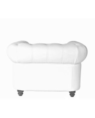 Sillón CHESTER NEW, similpiel blanca
