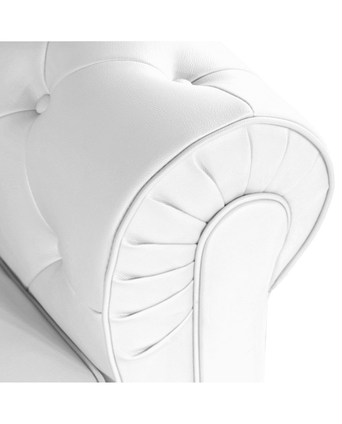 Sillón CHESTER NEW, similpiel blanca