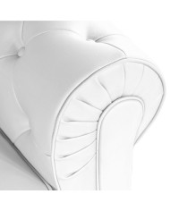 Sillón CHESTER NEW, similpiel blanca