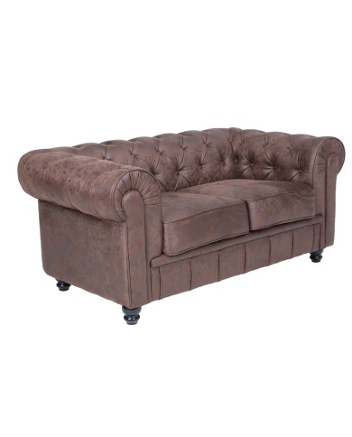 Sofá CHESTER NEW, 2 plazas, similpiel vintage