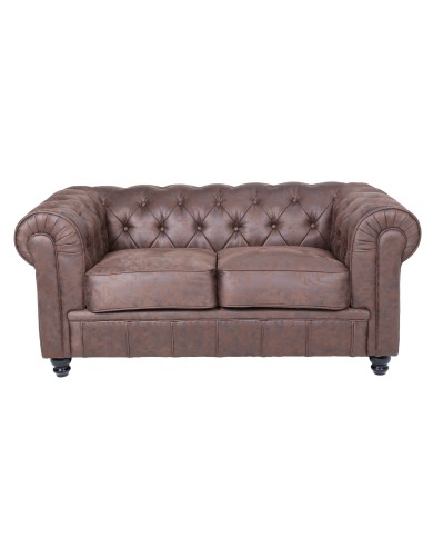 Sofá CHESTER NEW, 2 plazas, similpiel vintage