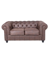 Sofá CHESTER NEW, 2 plazas, similpiel vintage