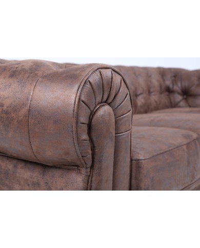 Sofá CHESTER NEW, 2 plazas, similpiel vintage