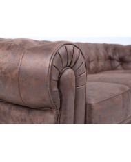 Sofá CHESTER NEW, 2 plazas, similpiel vintage