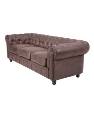 Sofá CHESTER NEW, 3 plazas, similpiel vintage