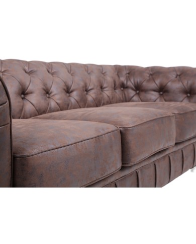 Sofá CHESTER NEW, 3 plazas, similpiel vintage