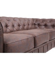 Sofá CHESTER NEW, 3 plazas, similpiel vintage