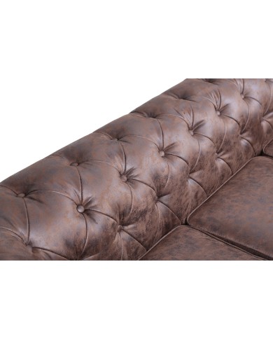 Sofá CHESTER NEW, 3 plazas, similpiel vintage