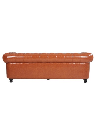 Sofá CHESTER NEW, 3 plazas, similpiel cuero vintage