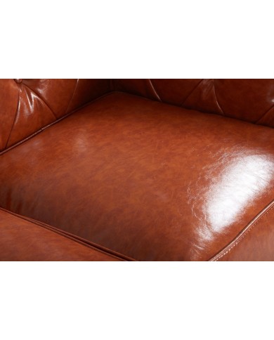 Sofá CHESTER NEW, 2 plazas, similpiel cuero vintage