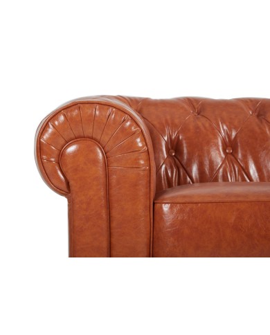 Sofá CHESTER NEW, 2 plazas, similpiel cuero vintage