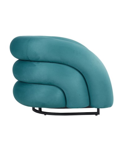 Sillón KARLOVY, tapizado velvet turquesa