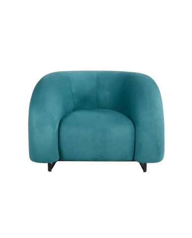 Sillón KARLOVY, tapizado velvet turquesa