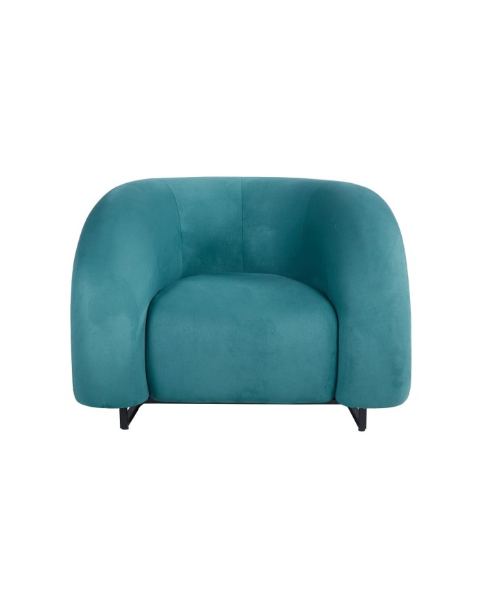 Sillón KARLOVY, tapizado velvet turquesa