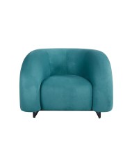 Sillón KARLOVY, tapizado velvet turquesa