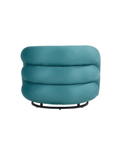 Sillón KARLOVY, tapizado velvet turquesa