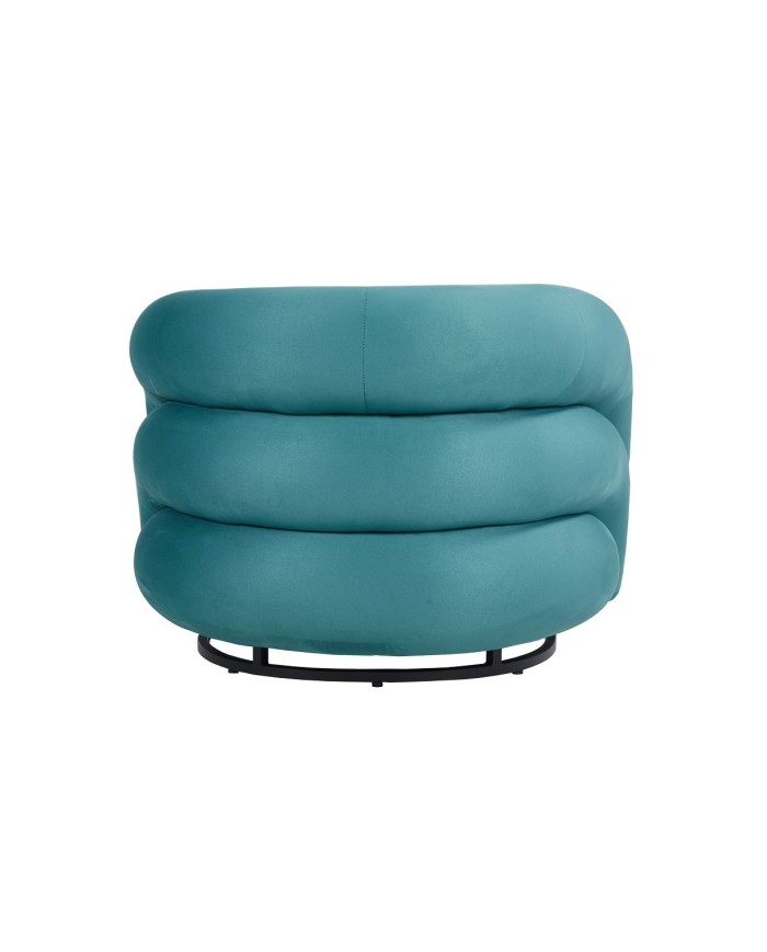 Sillón KARLOVY, tapizado velvet turquesa