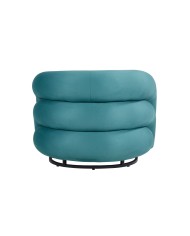 Sillón KARLOVY, tapizado velvet turquesa