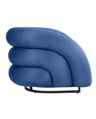 Sillón KARLOVY, tapizado velvet azul