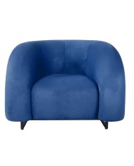 Sillón KARLOVY, tapizado velvet azul