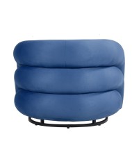 Sillón KARLOVY, tapizado velvet azul