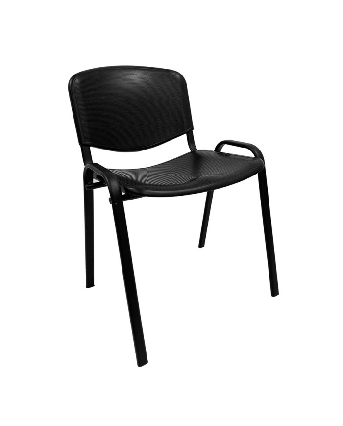 Silla NIZA, chasis negro y plástico negro