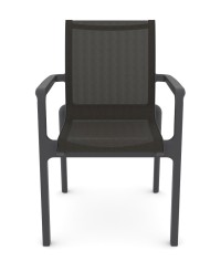 Sillón NEPTUNO, apilable, polipropileno y batyline antracita