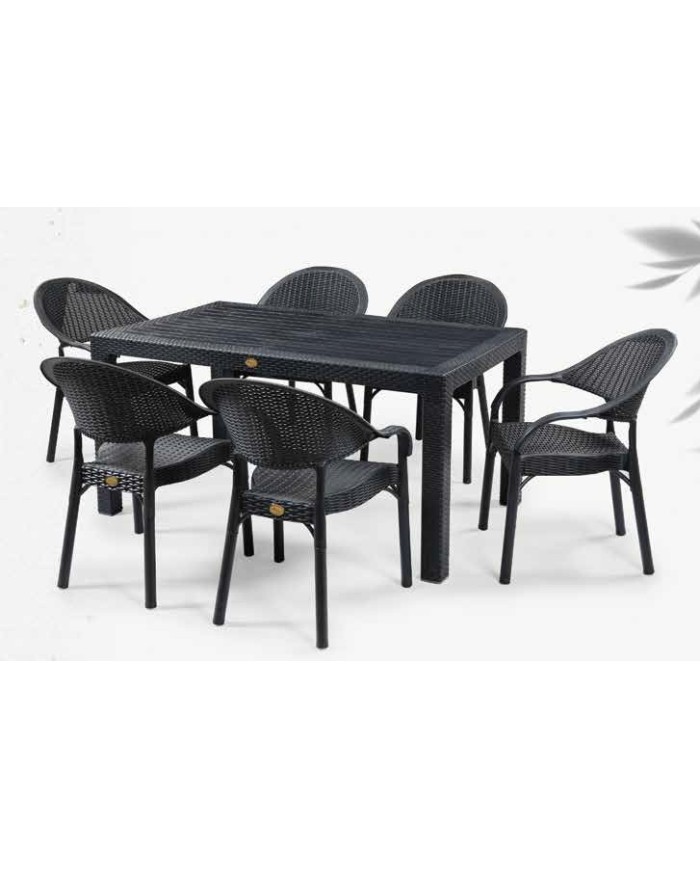 Sillón TORREMOLINOS, apilable, patas metálicas, polipropileno antracita