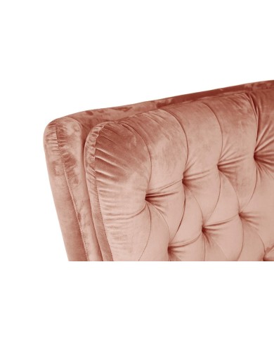 Sillón BÉCQUER, giratorio, regulable, tapizado velvet rosa