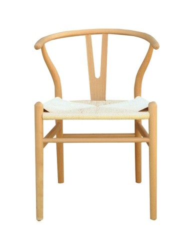Silla WISH, madera de haya, natural, fibra trenzada